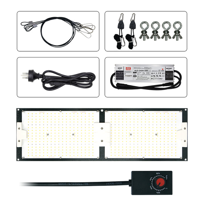 250 Watt  3500k LM301H IP65 + 660nm + UV +IR LED Fusion Board Light Pre-Assembled Kit