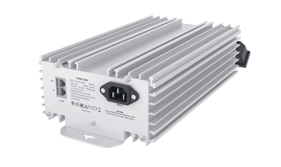 1000W Double Ended (DE) High-Frequency Ballast (110 kHz) Dimmable 0-10V Controllable