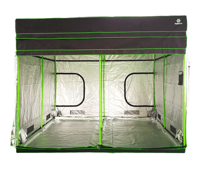 10' x 10' x 7' to 8' Fusion Hut 1680D Height Adjustable Grow Tent